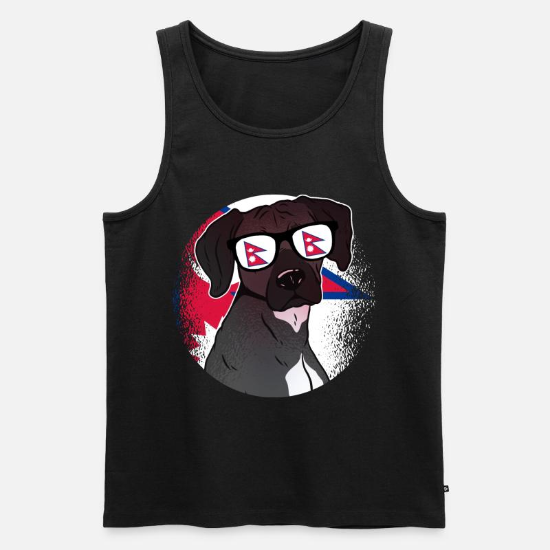 Nepal - Männer Premium Bio Tank Top - Schwarz