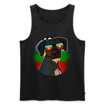 Mapuche - Männer Premium Bio Tank Top - Schwarz - Vorne - AI Model Male 178 light (178cm)