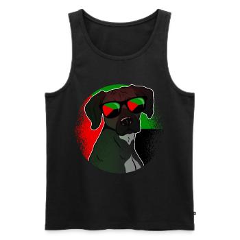 Martinique - Men's Premium Organic Tank Top - black - Front - AI Model Male 178 light (178cm)