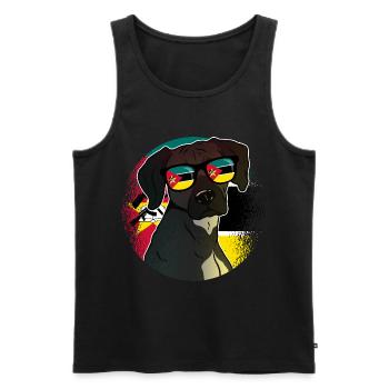 Mozambique - Men's Premium Organic Tank Top - black - Front - AI Model Male 178 light (178cm)