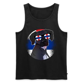 Netherlands Antilles - Men's Premium Organic Tank Top - black - Front - AI Model Male 178 light (178cm)