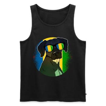 Ogoni - Männer Premium Bio Tank Top - Schwarz - Vorne - AI Model Male 178 light (178cm)