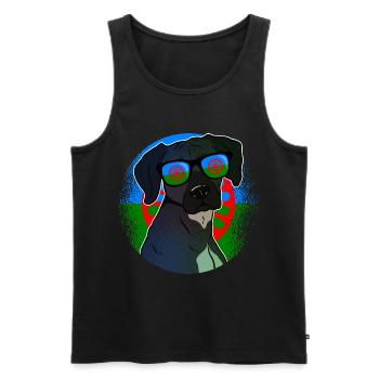 Roma - Men's Premium Organic Tank Top - black - Front - AI Model Male 178 light (178cm)