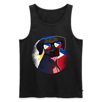 Philippinen - Männer Premium Bio Tank Top - Schwarz - Vorne - AI Model Male 178 light (178cm)