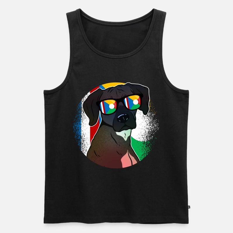 Réunion - Männer Premium Bio Tank Top - Schwarz