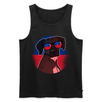 Samoa - Männer Premium Bio Tank Top - Schwarz - Vorne - AI Model Male 178 light (178cm)