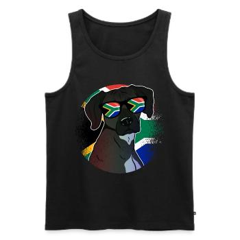 Südafrika - Männer Premium Bio Tank Top - Schwarz - Vorne - Michal (187cm)