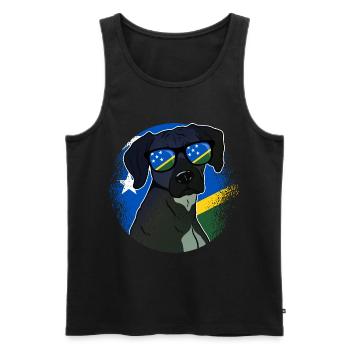 Solomon Islands - Men's Premium Organic Tank Top - black - Front - Michal (187cm)