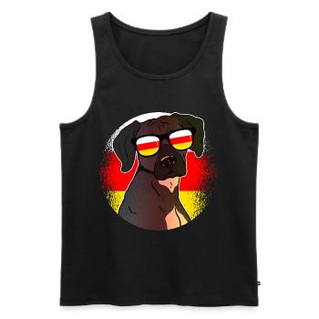 South Ossetia - Men's Premium Organic Tank Top - black - Front - Michal (187cm)