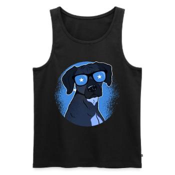 Somalia - Men's Premium Organic Tank Top - black - Front - AI Model Male 178 light (178cm)