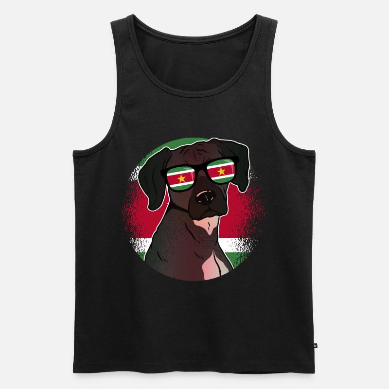 Suriname - Männer Premium Bio Tank Top - Schwarz