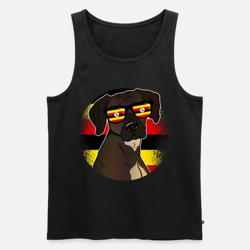 Uganda - Männer Premium Bio Tank Top - Schwarz