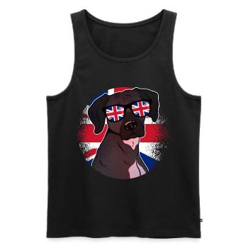 Großbritannien - Männer Premium Bio Tank Top - Schwarz - Vorne - AI Model Male 178 light (178cm)
