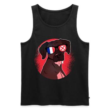 Wallis und Futuna - Männer Premium Bio Tank Top - Schwarz - Vorne - AI Model Male 178 light (178cm)