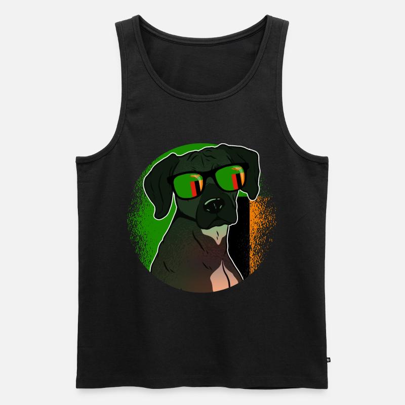 Sambia - Männer Premium Bio Tank Top - Schwarz