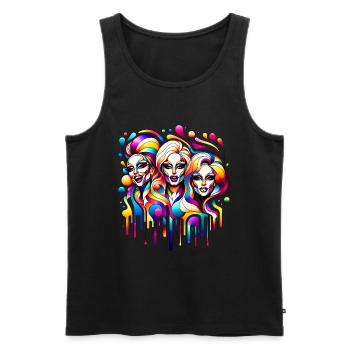 Farbenpracht - Color Splendor - Männer Premium Bio Tank Top - Schwarz - Vorne - AI Model Male 178 light (178cm)