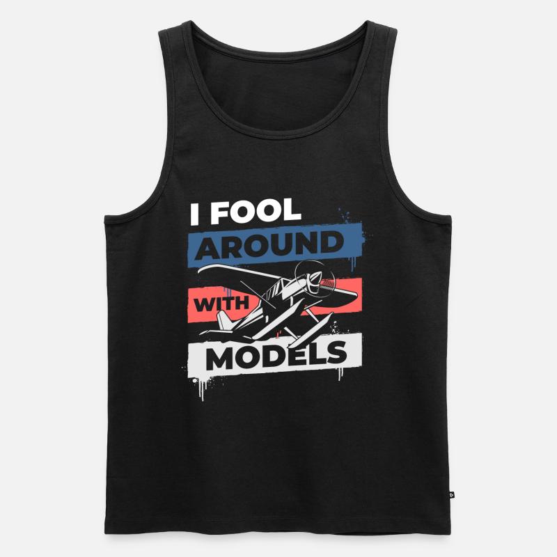 Modellbauer Fliegen Kunstflug - Männer Premium Bio Tank Top - Schwarz