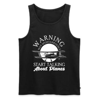 Modellflugzeug - Männer Premium Bio Tank Top - Schwarz - Vorne - AI Model Male 178 light (178cm)