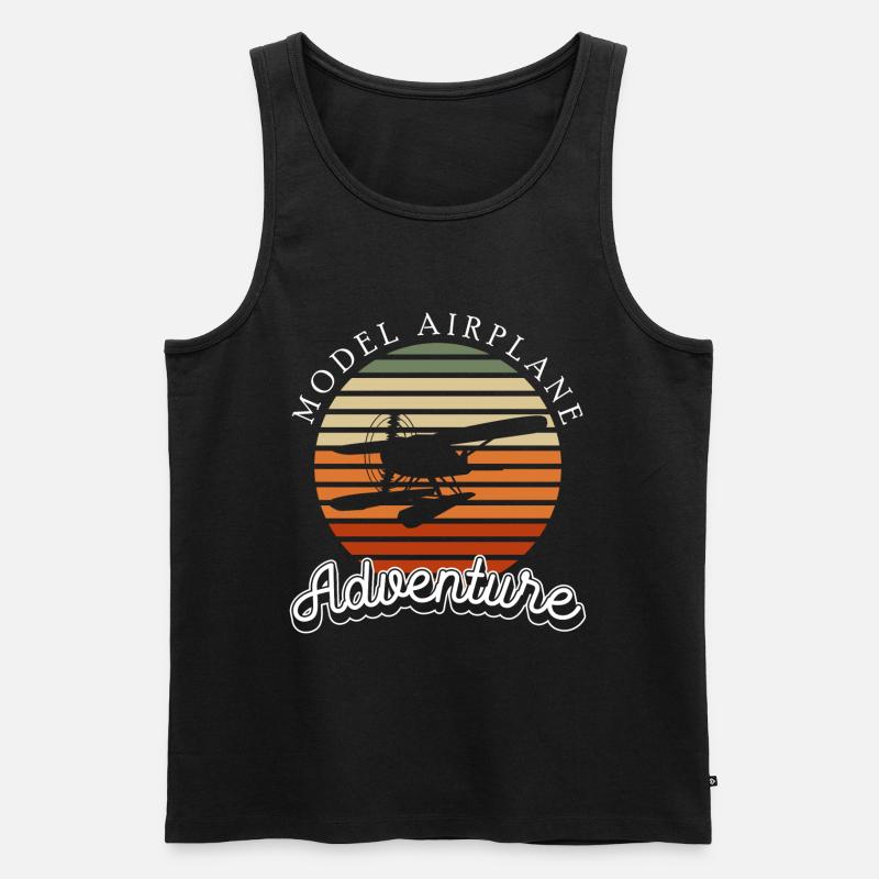 Model Maker Sky Model - Men's Premium Organic Tank Top - black