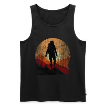 Femme Aime Randonnée Randonnée Randonnée - Débardeur bio Premium Homme - noir - Devant - Michal (187cm)
