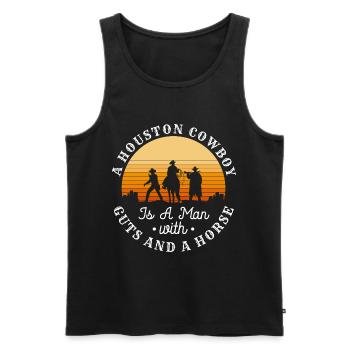 Rodeo Country Lasso - Männer Premium Bio Tank Top - Schwarz - Vorne - AI Model Male 178 light (178cm)