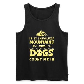 Climbing Mountains Climbing Wall Mountains - Men's Premium Organic Tank Top - black - Front - AI Model Male 178 light (178cm)