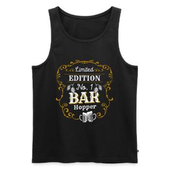 Bar Hopping Bar Dancing - Débardeur bio Premium Homme - noir - Devant - AI Model Male 178 light (178cm)
