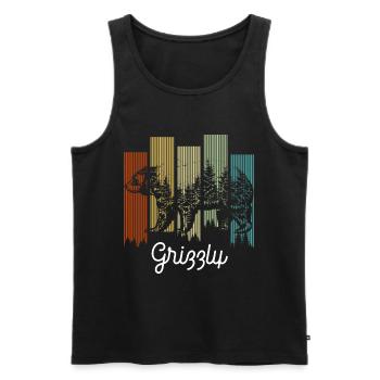 Wildnis Stärke Wald Berlin - Männer Premium Bio Tank Top - Schwarz - Vorne - AI Model Male 178 light (178cm)
