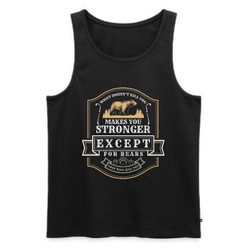 Wild Stärke Berlin - Männer Premium Bio Tank Top - Schwarz - Vorne - AI Model Male 178 light (178cm)