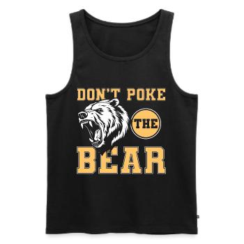 Ours nordique Grizzly Miel - Débardeur bio Premium Homme - noir - Devant - Michal (187cm)