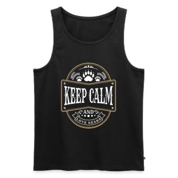 Wilderness Strength Nature Berlin - Men's Premium Organic Tank Top - black - Front - AI Model Male 178 light (178cm)