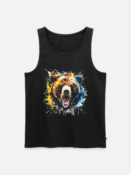 Grizzly, bear, bear - Men's Premium Organic Tank Top - black