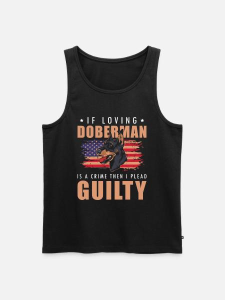 Doberman Pet Service Dog - Men's Premium Organic Tank Top - black