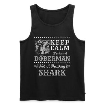 Dobermann Hunderasse Diensthund Hundetraining - Männer Premium Bio Tank Top - Schwarz - Vorne - Michal (187cm)