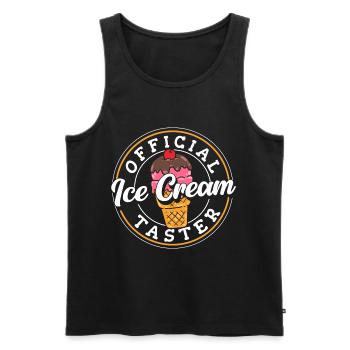 Saveur de bonbon à la crème glacée - Débardeur bio Premium Homme - noir - Devant - Michal (187cm)