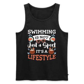 Schwimmen Garten Tauchen - Männer Premium Bio Tank Top - Schwarz - Vorne - Michal (187cm)