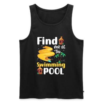 Pool Summer Diving - Men's Premium Organic Tank Top - black - Front - Michal (187cm)