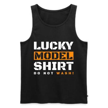 Model Ship Captain Anchor - Men's Premium Organic Tank Top - black - Front - Michal (187cm)