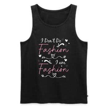 Mode Kleidung Trend - Männer Premium Bio Tank Top - Schwarz - Vorne - AI Model Male 178 light (178cm)