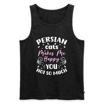 Cat Cat Lady Cat Lover - Débardeur bio Premium Homme - noir - Devant - AI Model Male 178 light (178cm)