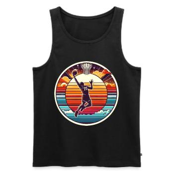Basket-ball Basketteurs Joueurs - Débardeur bio Premium Homme - noir - Devant - Michal (187cm)