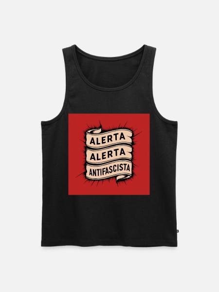 Alerta Antifascist - Men's Premium Organic Tank Top - black