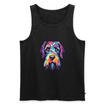 Riesenschnauzer Hunderasse Aquarell Cartoon Kawai - Männer Premium Bio Tank Top - Schwarz - Vorne - AI Model Male 178 light (178cm)