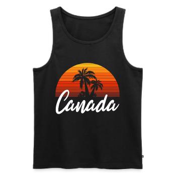 canada - Männer Premium Bio Tank Top - Schwarz - Vorne - AI Model Male 178 light (178cm)