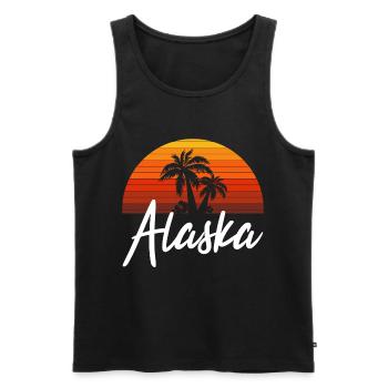 alaska - Männer Premium Bio Tank Top - Schwarz - Vorne - Michal (187cm)