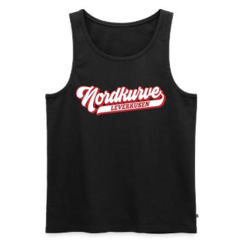 Nordkurve Leverkusen | Farbe änderbar - Männer Premium Bio Tank Top - Schwarz - Vorne - Michal (187cm)