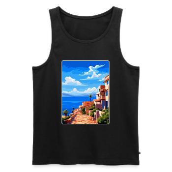 Almería Spanien Vintage Reiseplakat WPA Souvenir - Männer Premium Bio Tank Top - Schwarz - Vorne - Michal (187cm)