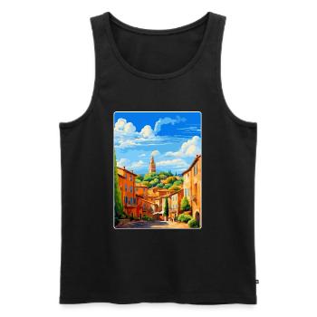Aix En Provence Frankreich Vintage Reiseposter WPA - Männer Premium Bio Tank Top - Schwarz - Vorne - Michal (187cm)
