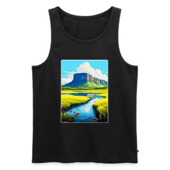 Ben Bulben Irland UK Vintage Reiseposter WPA - Männer Premium Bio Tank Top - Schwarz - Vorne - Michal (187cm)