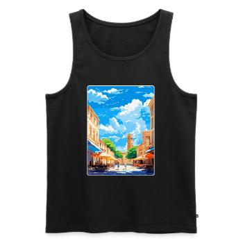 Nîmes Frankreich Vintage Reiseplakat WPA Souvenir - Männer Premium Bio Tank Top - Schwarz - Vorne - Michal (187cm)